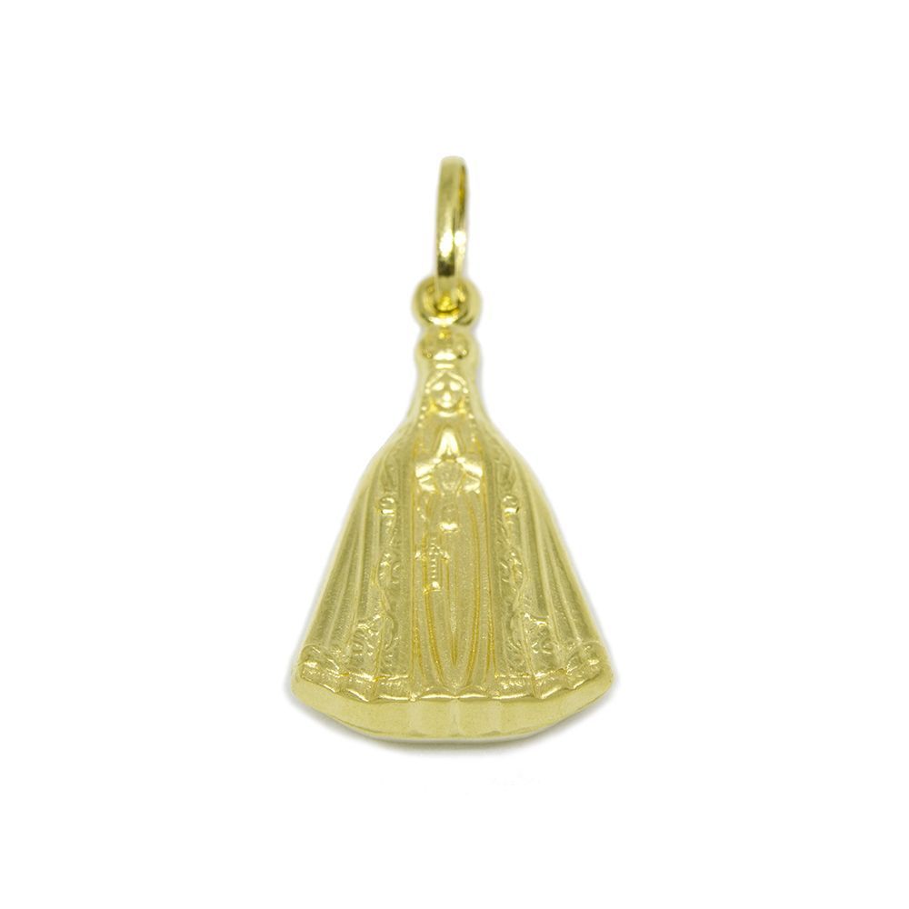 Pingente Nsra. Aparecida M�dio Oca em Ouro Amarelo 18 Kilates - 25065